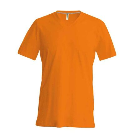 ka357or-l, KARIBAN MEN'S SHORT SLEEVE (KA357) nyári rövid ujjú férfi póló V nyakú oldalvarrott