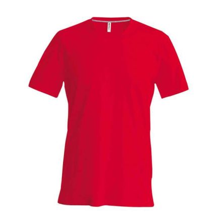 ka357re-s, KARIBAN MEN'S SHORT SLEEVE (KA357) nyári rövid ujjú férfi póló V nyakú oldalvarrott