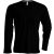 ka358bl-l, KARIBAN MEN'S LONG SLEEVE (KA358) nyári hosszú ujjú férfi póló, V nyakú oldalvarrott