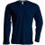 ka358nv-l, KARIBAN MEN'S LONG SLEEVE (KA358) nyári hosszú ujjú férfi póló, V nyakú oldalvarrott