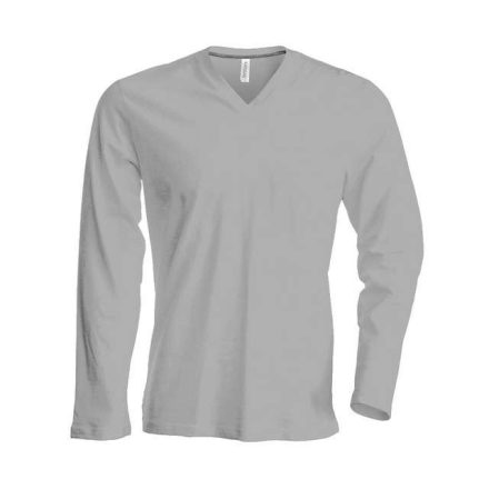 ka358oxg-xl, KARIBAN MEN'S LONG SLEEVE (KA358) nyári hosszú ujjú férfi póló, V nyakú oldalvarrott