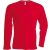 ka358re-l, KARIBAN MEN'S LONG SLEEVE (KA358) nyári hosszú ujjú férfi póló, V nyakú oldalvarrott