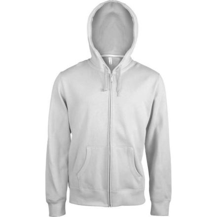 ka454wh-s, KARIBAN FULL ZIP HOODED (KA454) hosszú ujjú uniszex pulóver poliészter/pamut