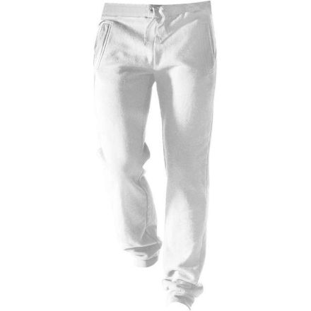 ka700wh-l, MEN'S JOG (KA700) férfi nadrág poliészter/pamut zsebes, Fehér/White színben,  méret: L