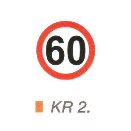60 km sebességkorlátozás KR2.