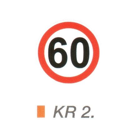 60 km sebességkorlátozás KR2.