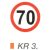 70 km sebességkorlátozás KR3.