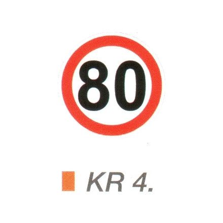 80 km sebességkorlátozás KR4.