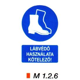 Lábvédő használata kötelező! m 1.2.6