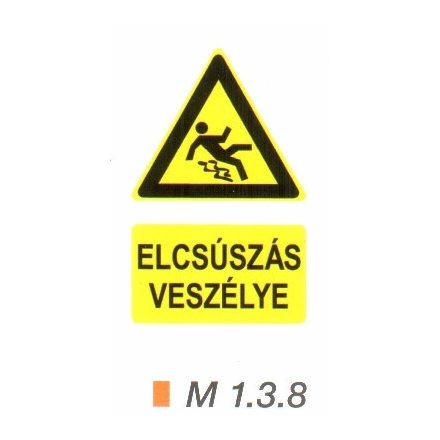 Elcsúszás veszélye m 1.3.8