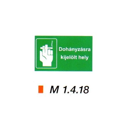 Dohányzásra kijelölt hely m 1.4.18