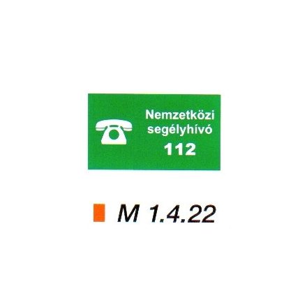 Nemzetközi segélyhívó 112  m 1.4.22