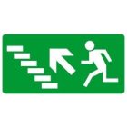 Menekülési útvonal, után világítós menekülési útvonalat jelző öntapadós tábla