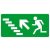 Menekülési útvonal, után világítós menekülési útvonalat jelző öntapadós tábla