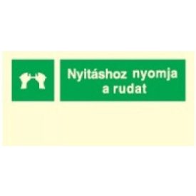   Üvegajtóhoz tábla, után világítós menekülési útvonalat jelző öntapadós tábla