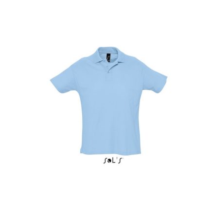 so11342sb-l, SOL'S SUMMER II (SO11342) rövid ujjú férfi galléros póló, fésült pamut oldalvarrott,