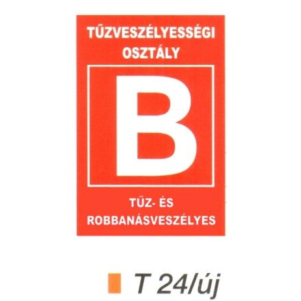 Tüzveszélyességi osztály "B" piktogram t 24/új