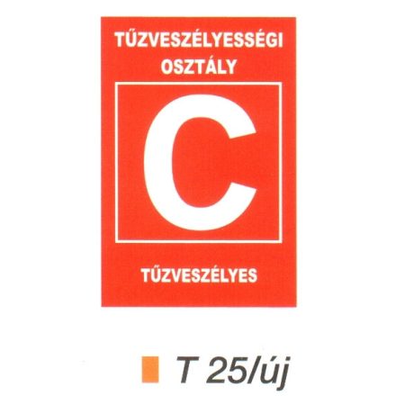 Tüzveszélyességi osztály "C" piktogram t 25/új