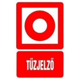   Tűzjelző helyét jelölő, után világítós tűzvédelmi öntapadós tábla