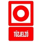 Tűzjelző helyét jelölő, után világítós tűzvédelmi öntapadós tábla